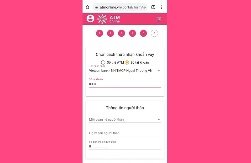 ATM Online 16 Hướng dẫn vay tiền ATM Online