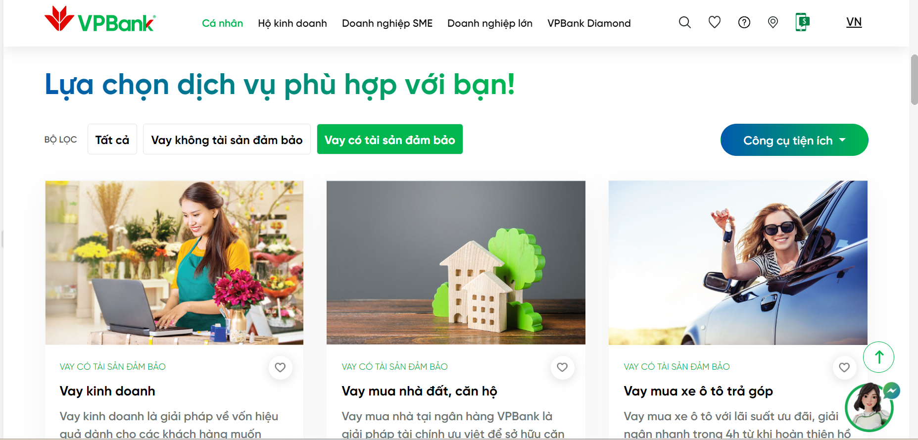 Quy tr&igrave;nh đăng k&yacute; khoản vay thế chấp VPbank.